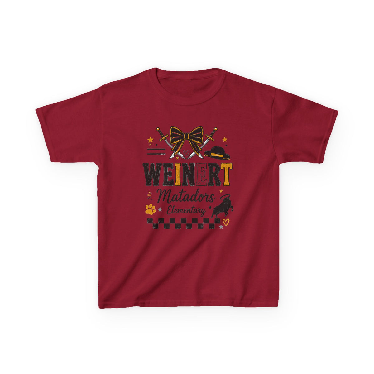 Matadors Elementary Kids T‑Shirt – 'Weinert' School Spirit Tee