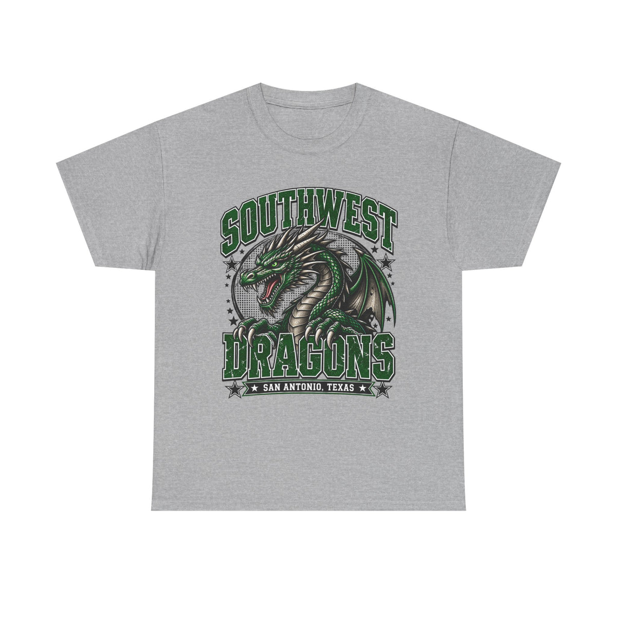 Southwest Dragons T-Shirt — San Antonio Texas Green Dragon Graphic Tee