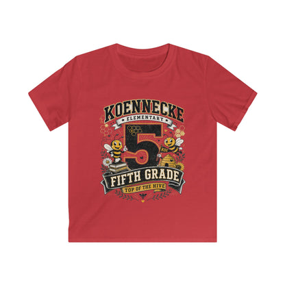 Fifth Grade Kids Tee - 'Koennecke Elementary Top of the Hive' School Spirit Shirt