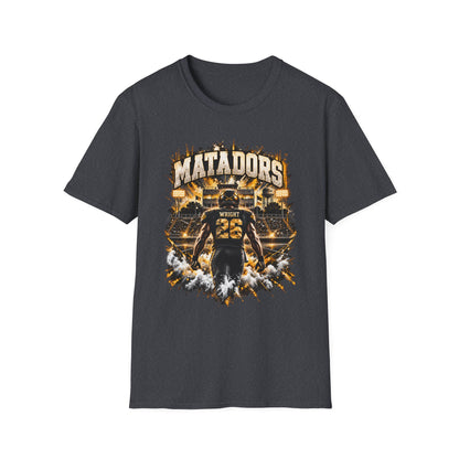 Matadors Football Player Graphic T-Shirt — Team Jersey Number 26 Fan Tee