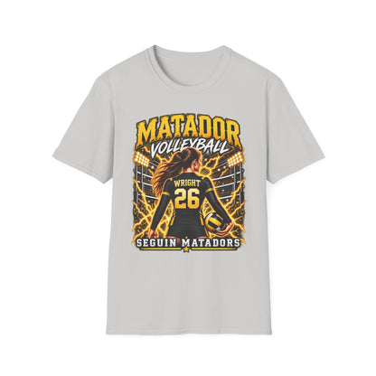 Custom Seguin Matador Volleyball Player Tee | Personalized Name & Jersey Number