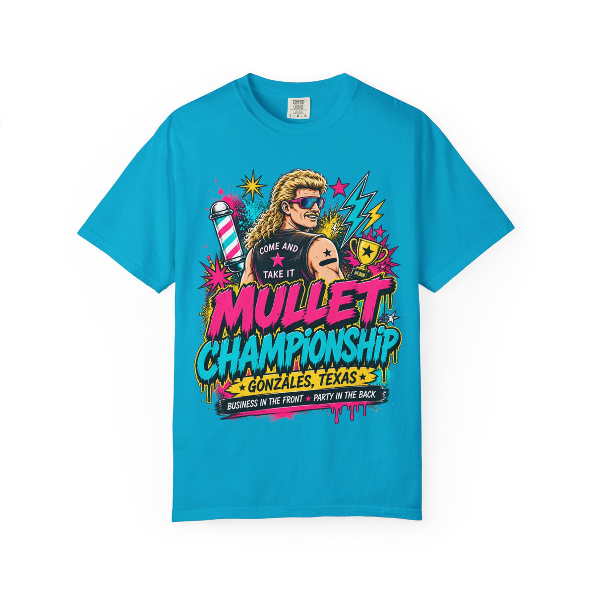 Mullet Championship T-Shirt — "Business in the Front, Party in the Back" Retro Graphic Tee