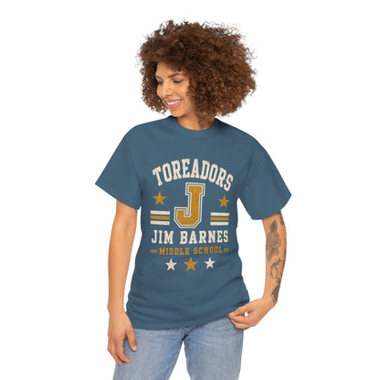 Toreadors Jim Barnes School Letterman Tee — Vintage School Spirit T-Shirt