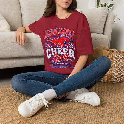 Nixon-Smiley Mustangs Cheer Dad T-Shirt — School Spirit Fan Tee