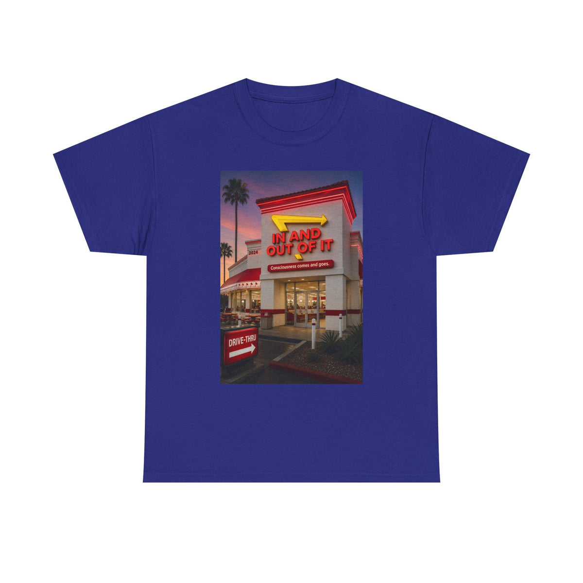 Retro Diner Photo T‑Shirt – 'A Hand Out Of It' Vintage Neon Tee