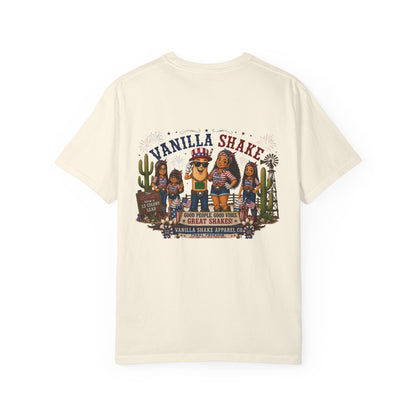 Family Shakes 4th of July-Unisex Garment-Dyed T-shirt