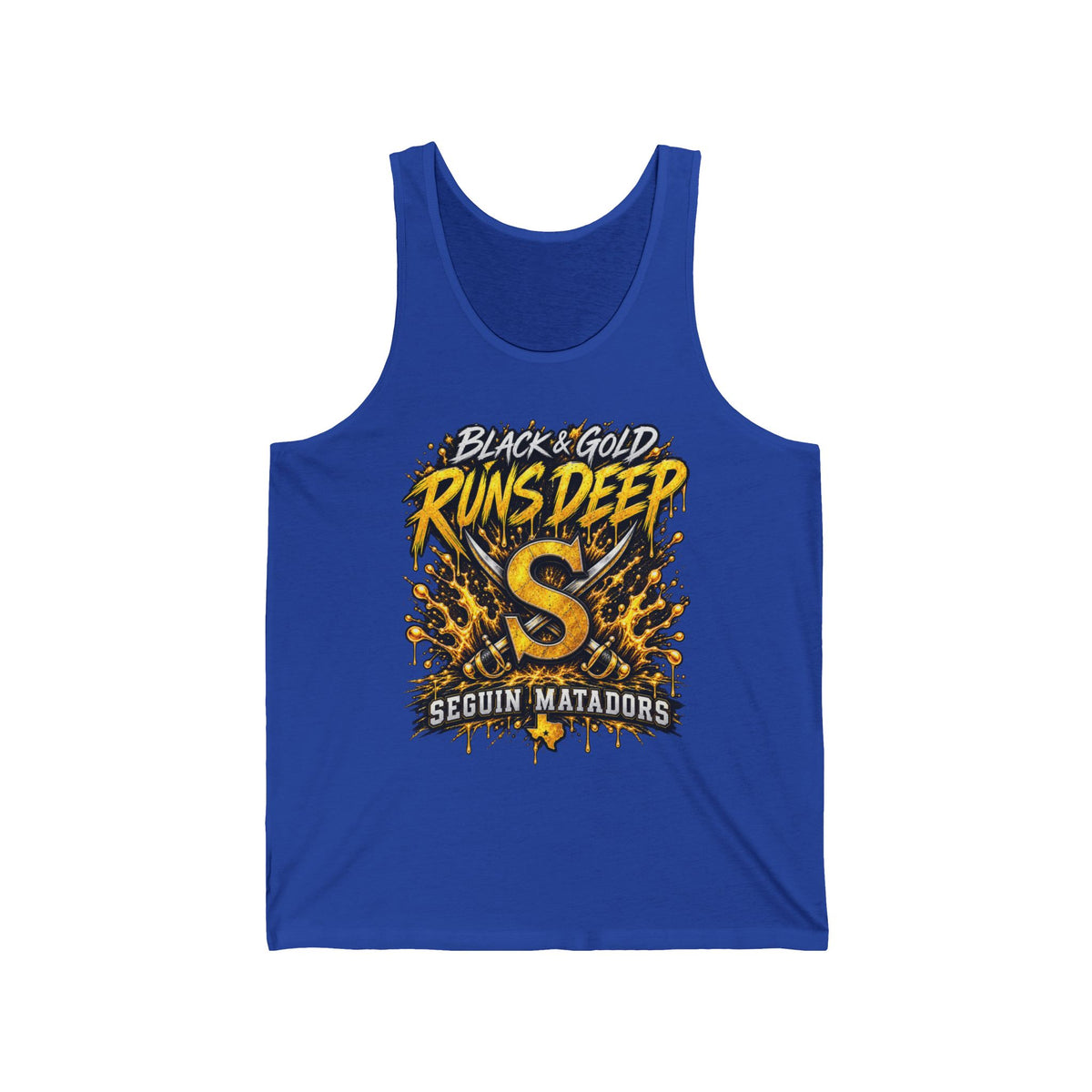 Seguin Matadors "Black & Gold Runs Deep" Tank Top