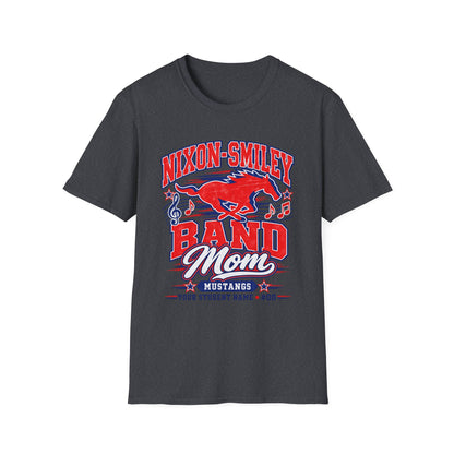 Mustangs Band Mom T-Shirt — Nixon-Smiley Band Support Tee