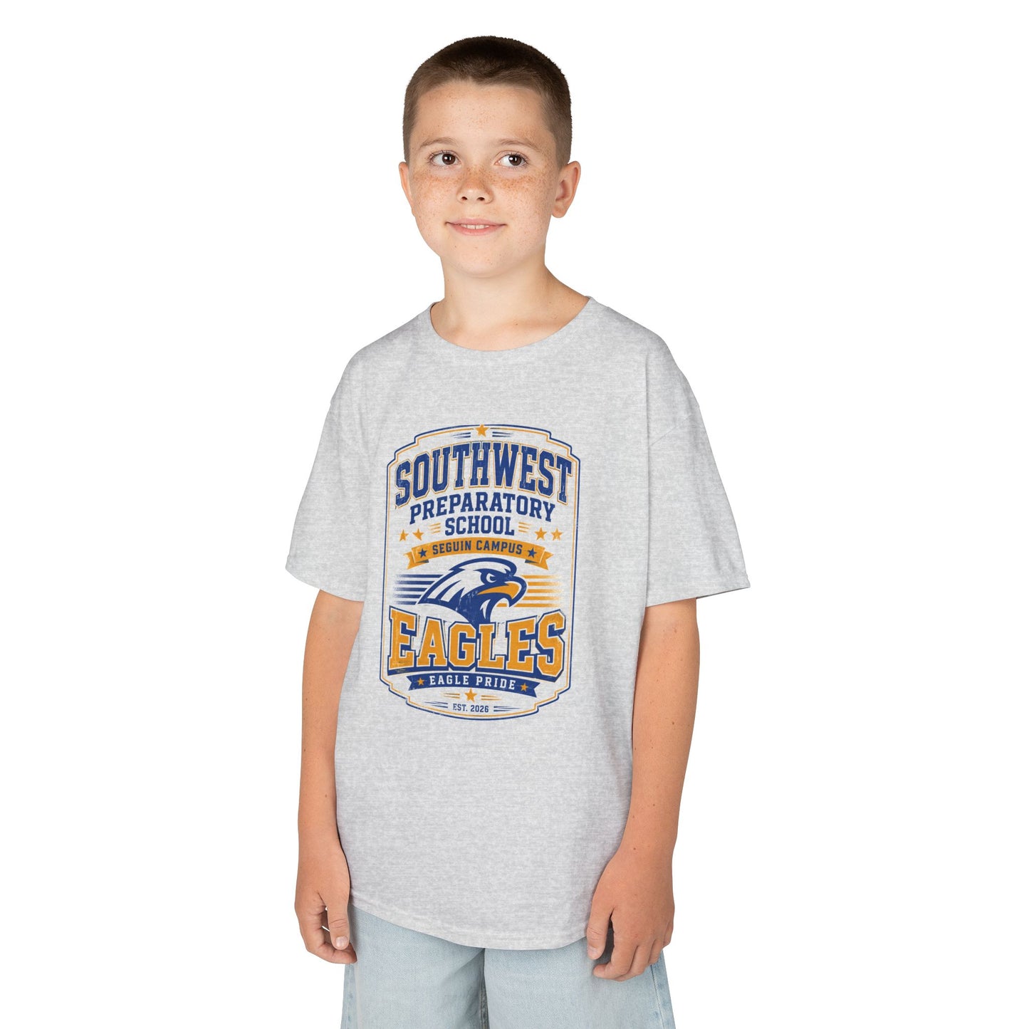 Kids T-Shirt — Southwest Preparatory School Eagles Mascot Tee