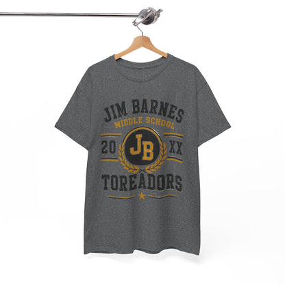 Jim Barnes Middle School Toreadors T-Shirt — School Spirit Tee with JB Crest