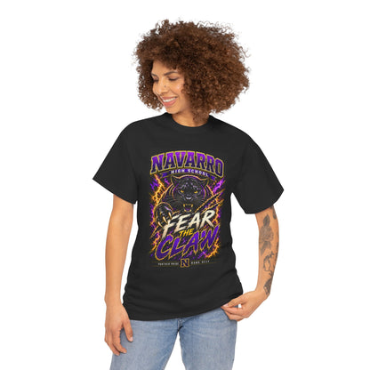 Navarro High "Fear the Claw" Panther Tee — School Spirit Football Shirt
