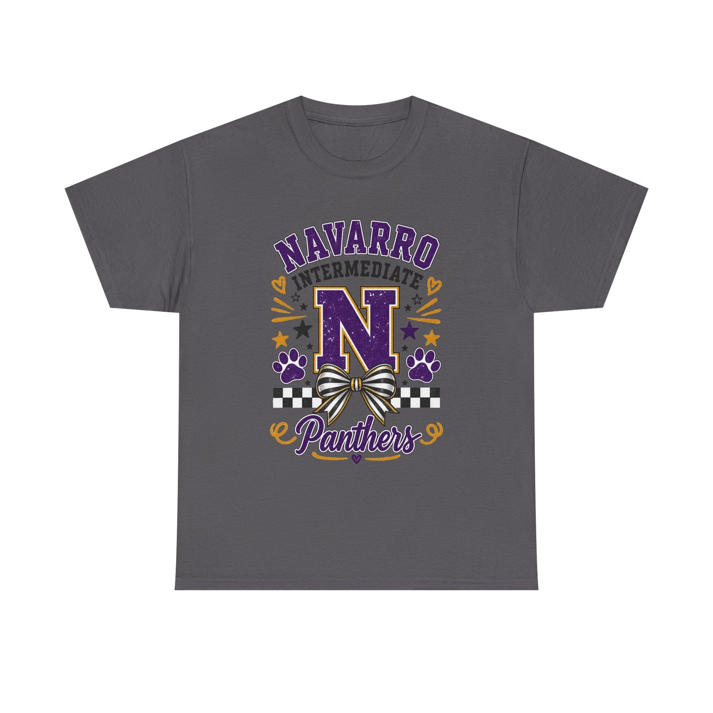 Navarro Intermediate Panthers T-Shirt — School Spirit Tee with 'N' Logo & Paw Prints
