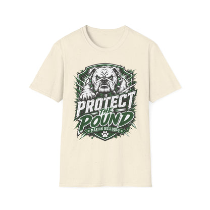 Protect the Pound Bulldog T-Shirt — Fierce Mascot Tee for Fans & Players