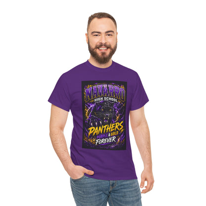 Navarro High Panthers T‑Shirt — Purple & Gold "Panthers Forever" School Spirit Tee
