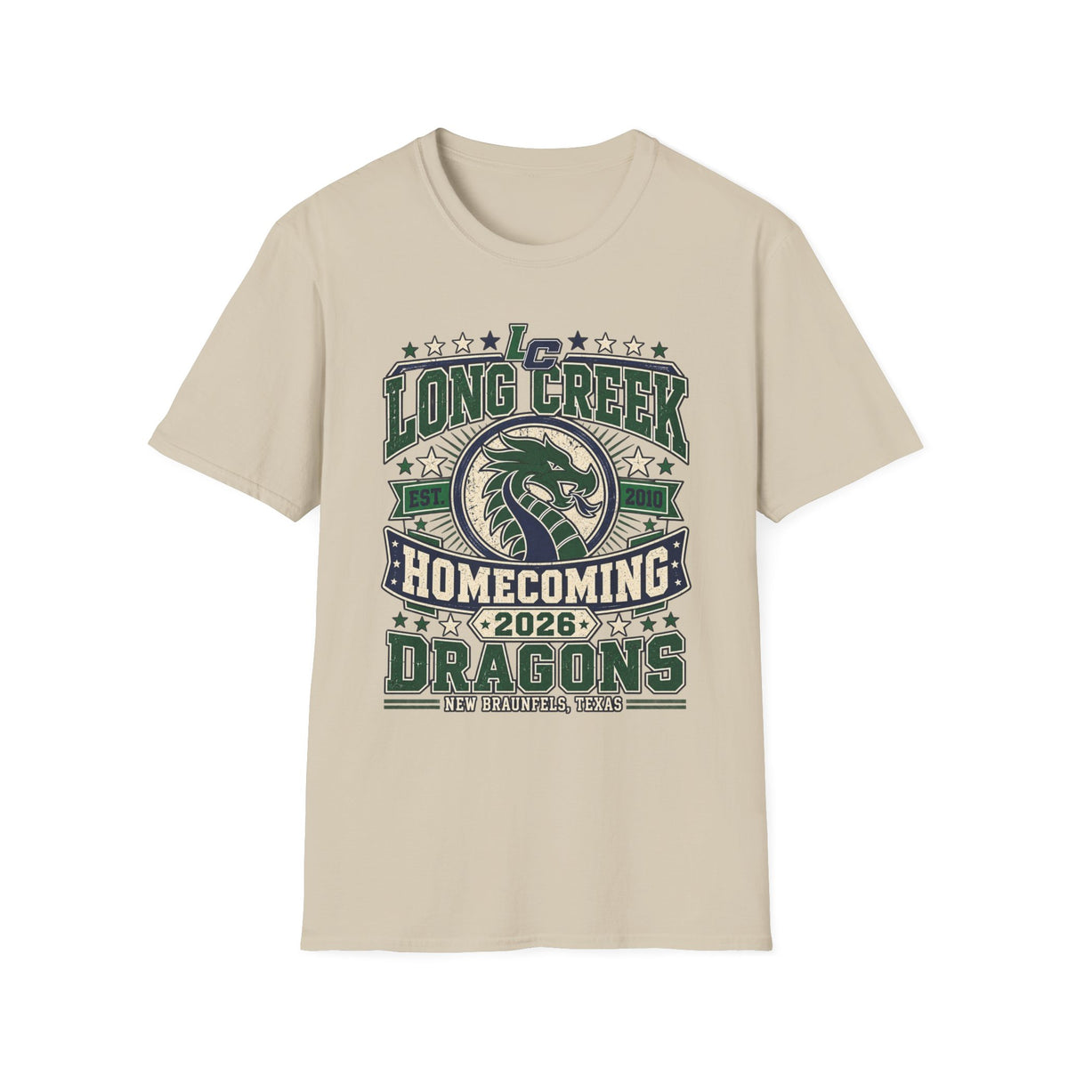 Long Creek Dragons Homecoming T-Shirt — School Spirit Tee (Est. 2020)