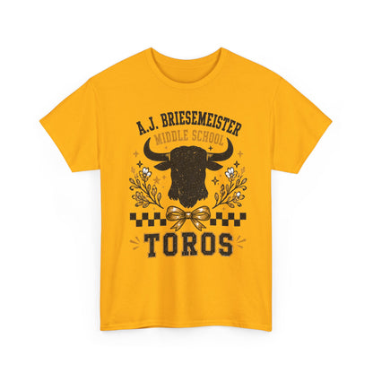Toros Middle School Tee — A.J. Briesemeister School Spirit T-Shirt