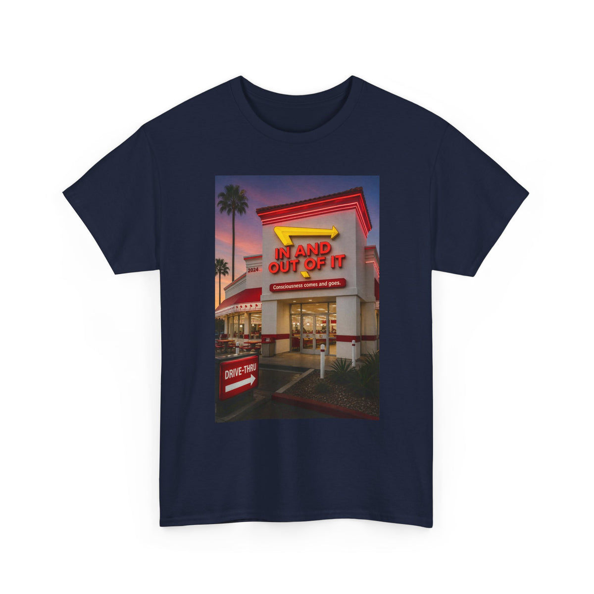 Retro Diner Photo T‑Shirt – 'A Hand Out Of It' Vintage Neon Tee