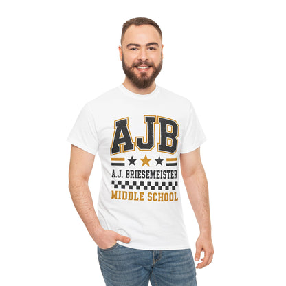 Middle School Custom Name Tee — AJB Briesemeister School Spirit Shirt
