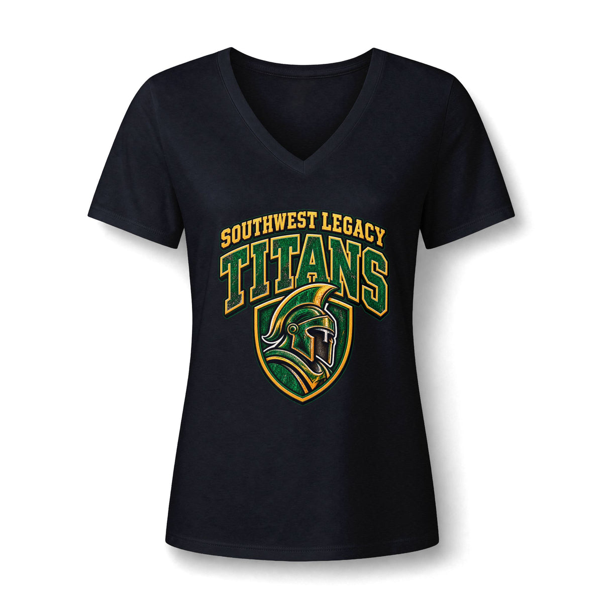 Titans Women's V-Neck Tee — Southwest Legacy San Antonio School Spirit Shirt