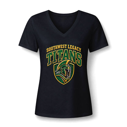 Titans Women's V-Neck Tee — Southwest Legacy San Antonio School Spirit Shirt