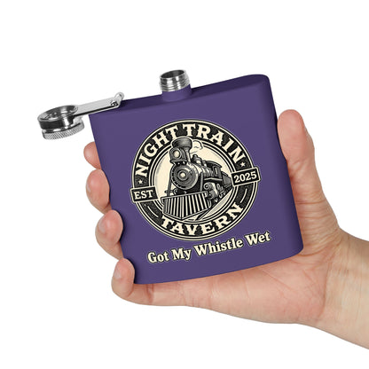 Night Train Stainless Steel Flask, 6oz