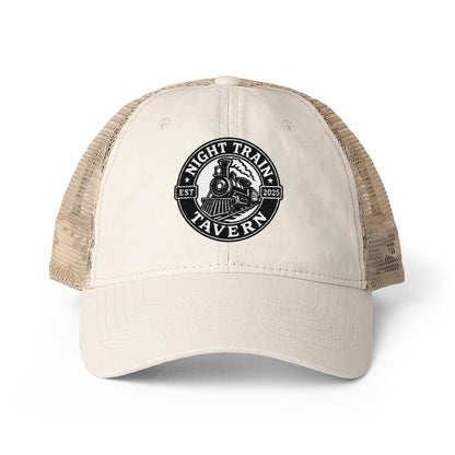 Night Train Tavern Women's Washed Mesh-Back Cap-Embroidery