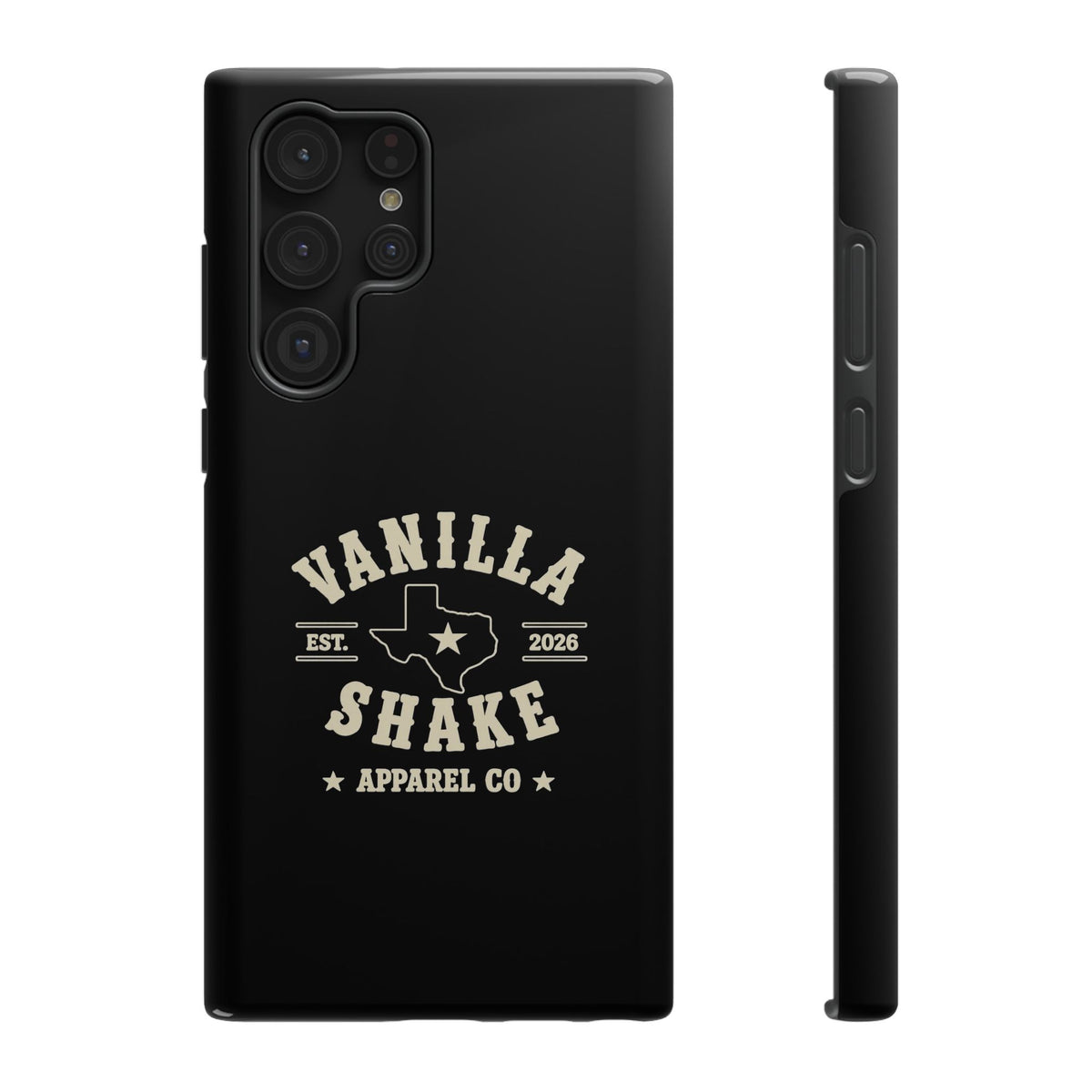 Black w/Ivory Logo lmpact-Resistant Phone Cases