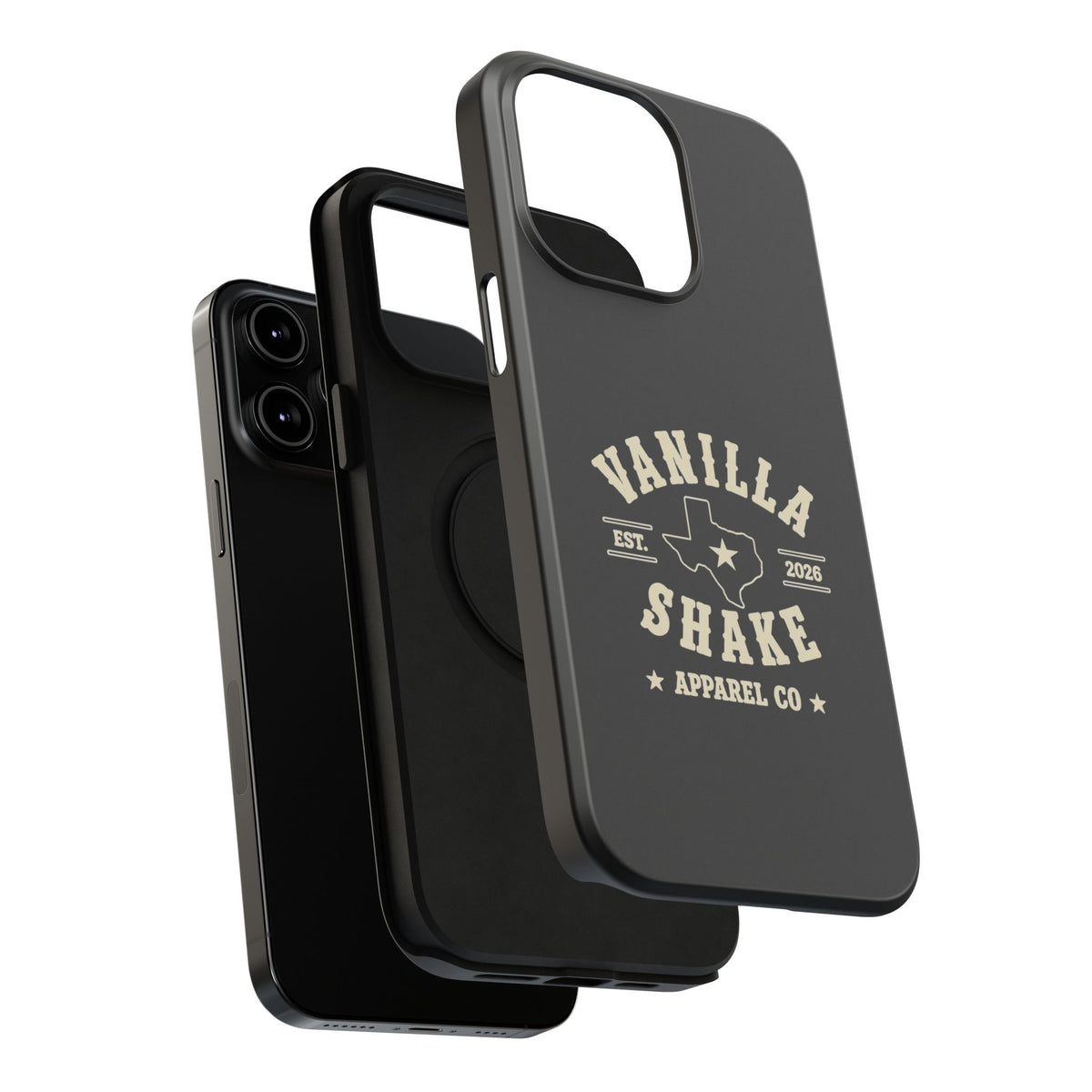 Black w/Ivory Logo lmpact-Resistant Phone Cases
