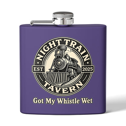 Night Train Stainless Steel Flask, 6oz