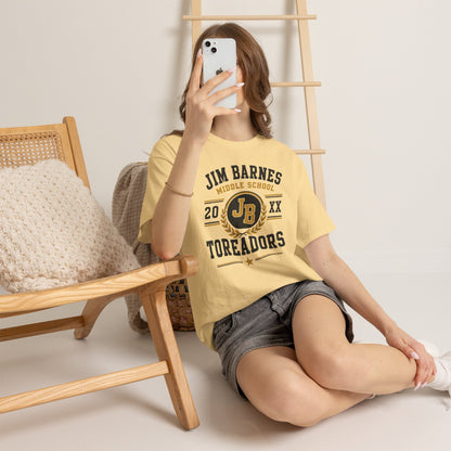 Jim Barnes Middle School Toreadors T-Shirt — School Spirit Tee with JB Crest