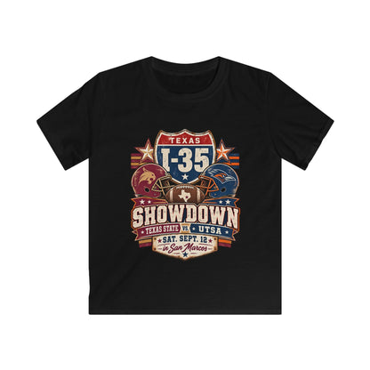 Kids I-35 Showdown Football Tee — Texas State vs UTSA Game Day Shirt