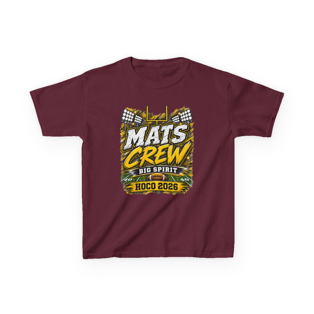 Kids Tee — "Mats Crew Big Spirit Hoco 2026" Football Crewneck