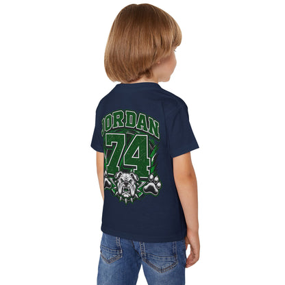Bulldog Country Toddler T-Shirt — Marion Bulldogs Personalized Number (e.g., Jordan 74)