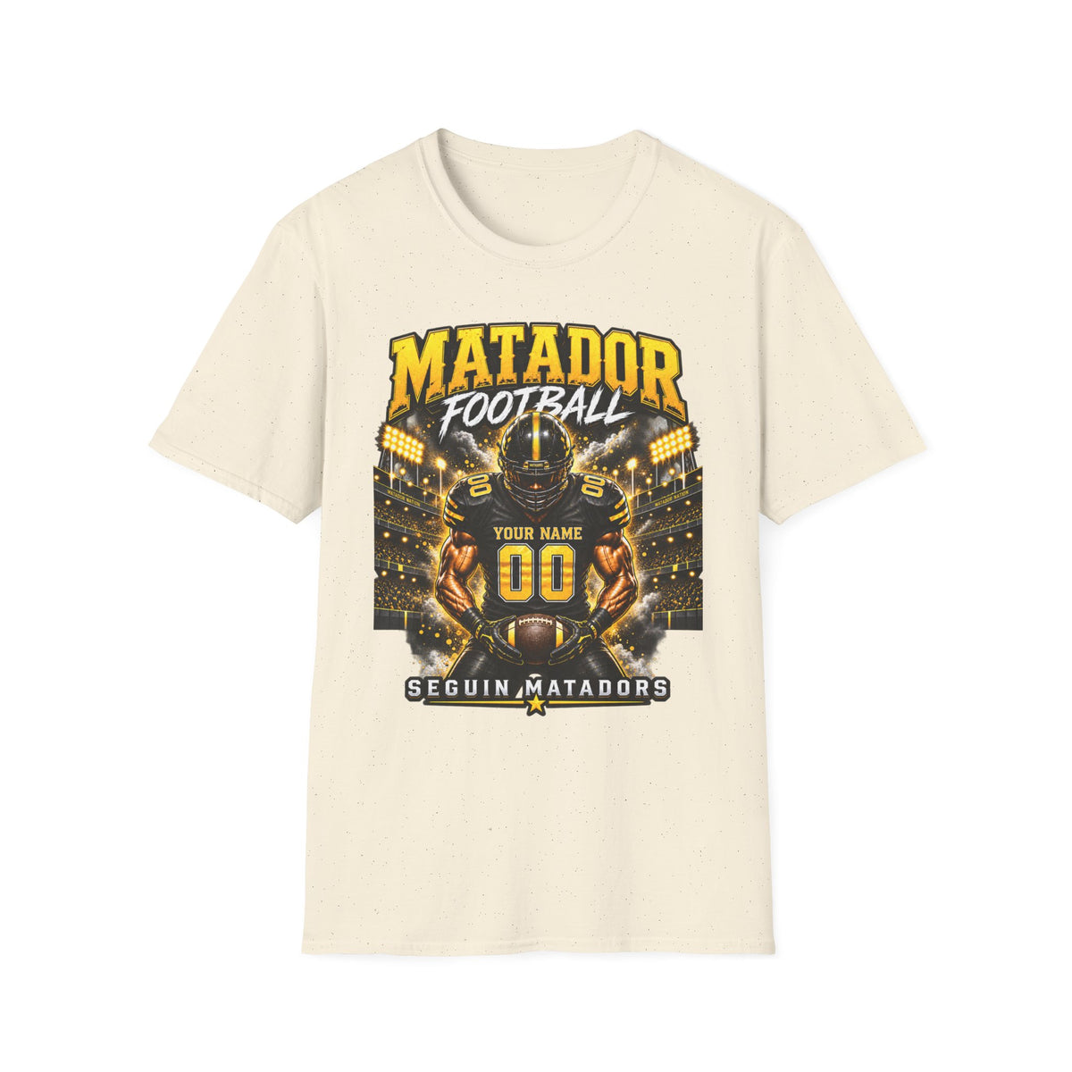 Custom Seguin Matador Football Player Tee | Personalized Name & Jersey Number