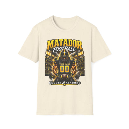Custom Seguin Matador Football Player Tee | Personalized Name & Jersey Number