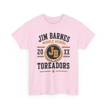 Jim Barnes Middle School Toreadors T-Shirt — School Spirit Tee with JB Crest