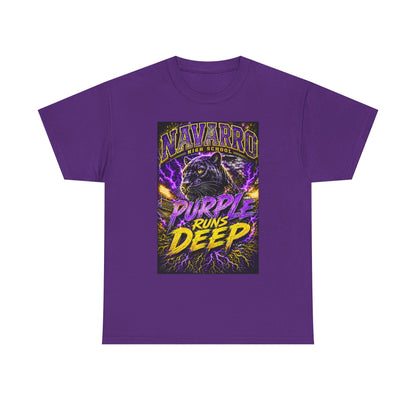 Purple Runs Deep Panther T-Shirt — Navarro School Spirit Tee