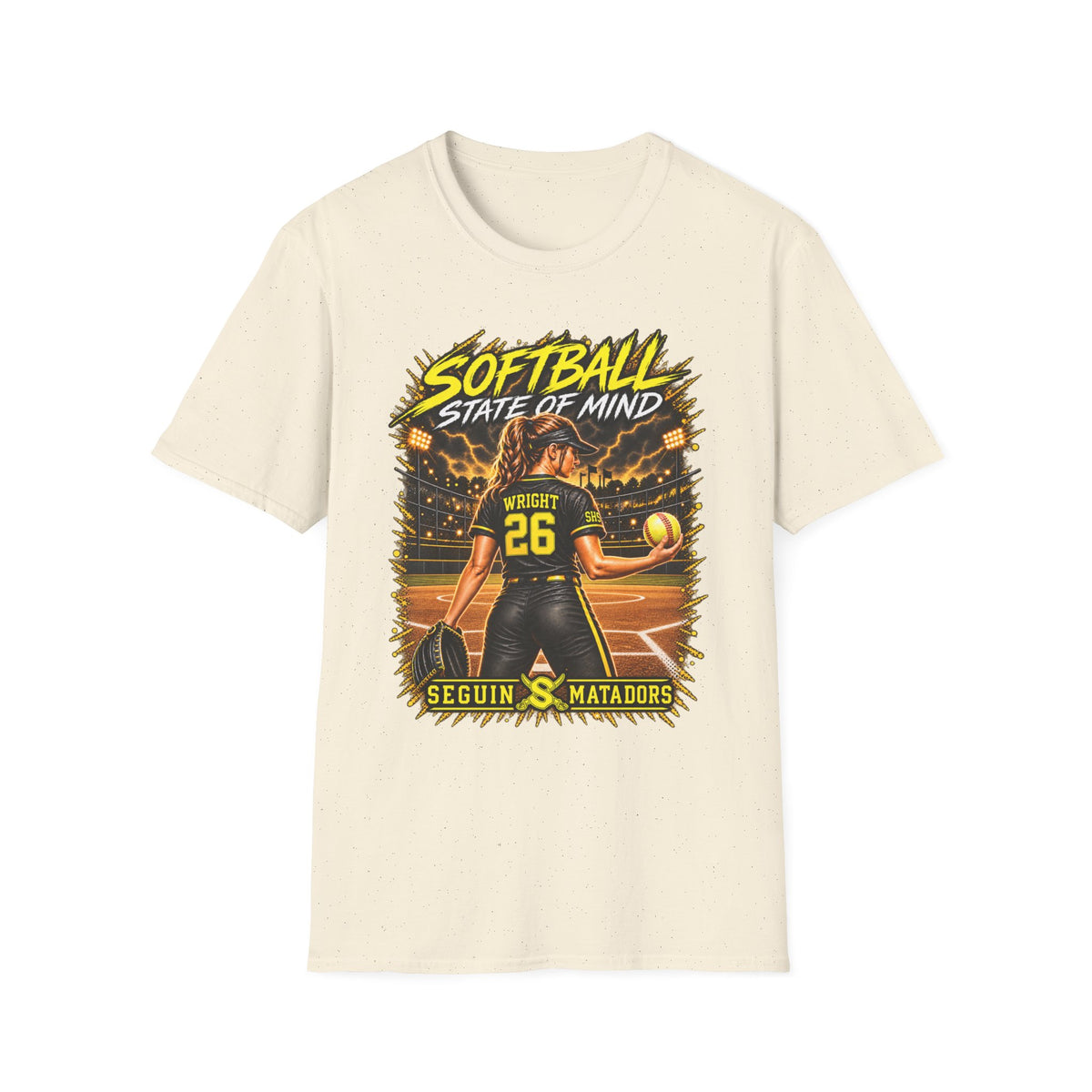Custom Seguin Matador Softball Player Tee | Personalized Name & Jersey Number