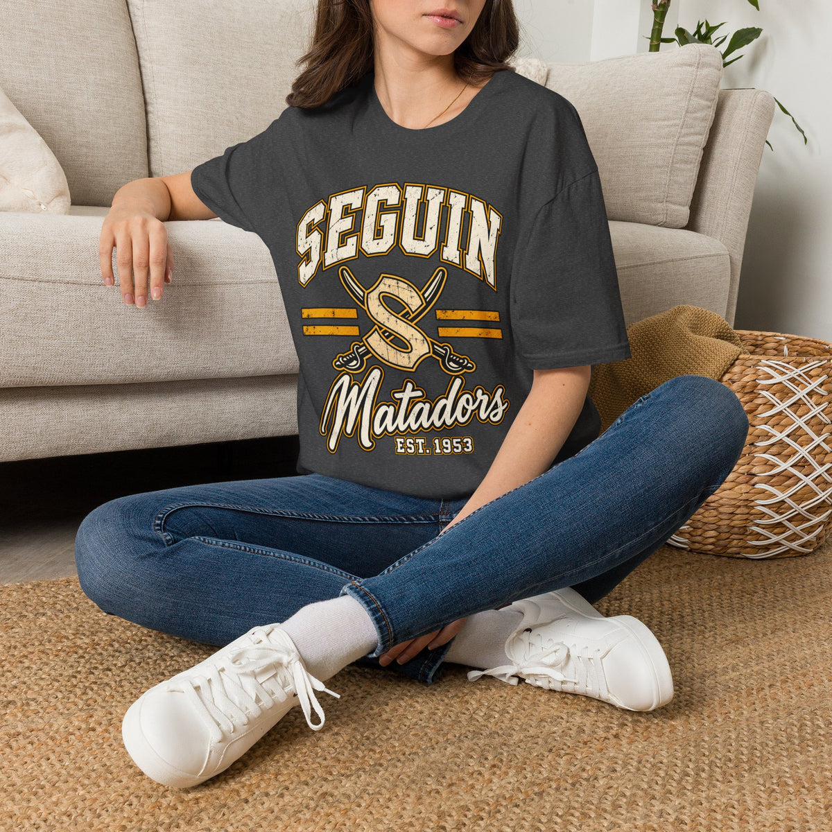 Seguin Matadors Vintage T-Shirt — School Spirit Baseball Design
