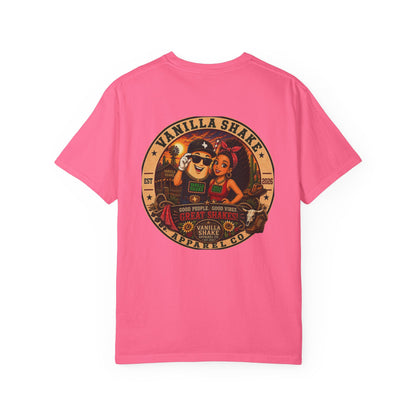 Mr. & Mrs. Shake Logo Unisex Garment-Dyed T-shirt