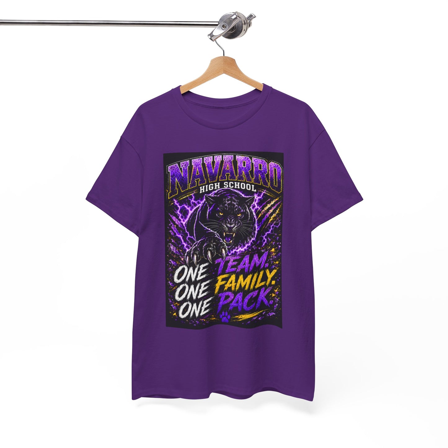 Navarro High School Panther T-Shirt — "One Team. One Family. One Pack." — School Spirit Tee