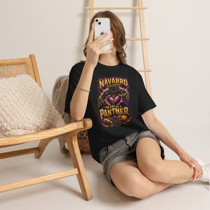 Panther Football Tee — "Navarro Heart of a Panther" High School Mascot Shirt