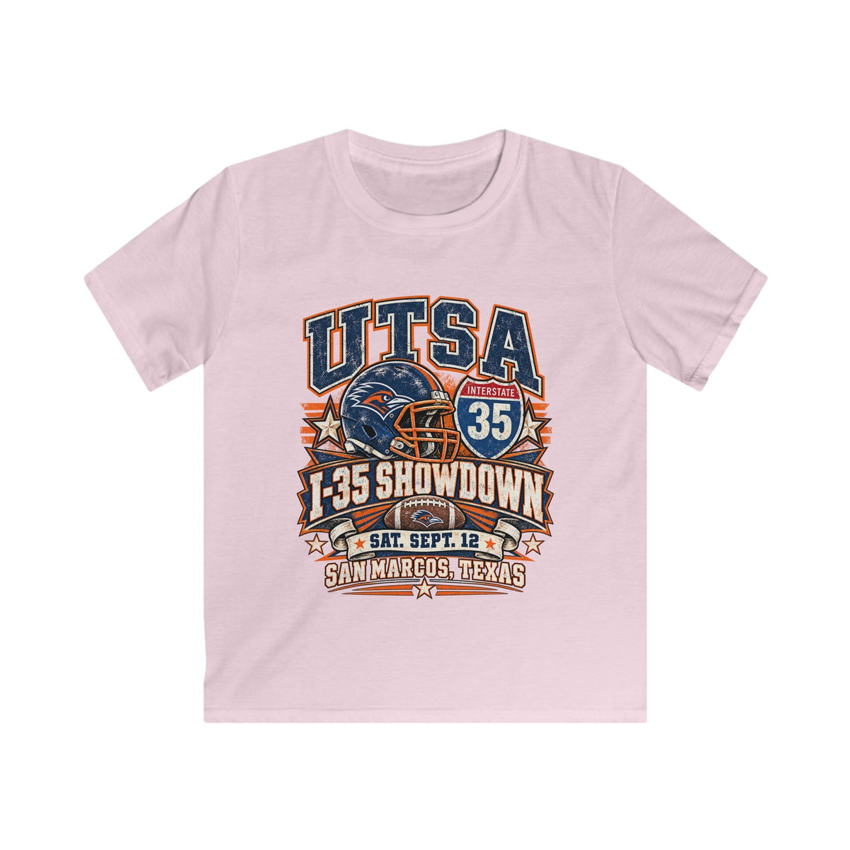 UTSA I‑35 Showdown Kids T‑Shirt — San Marcos Football Game Tee