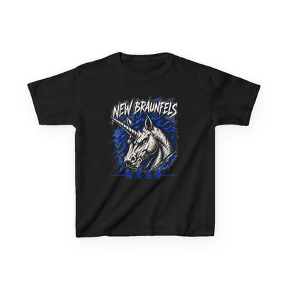 New Braunfels Unicorn Kids T‑Shirt — Blue Graphic Tee for Children