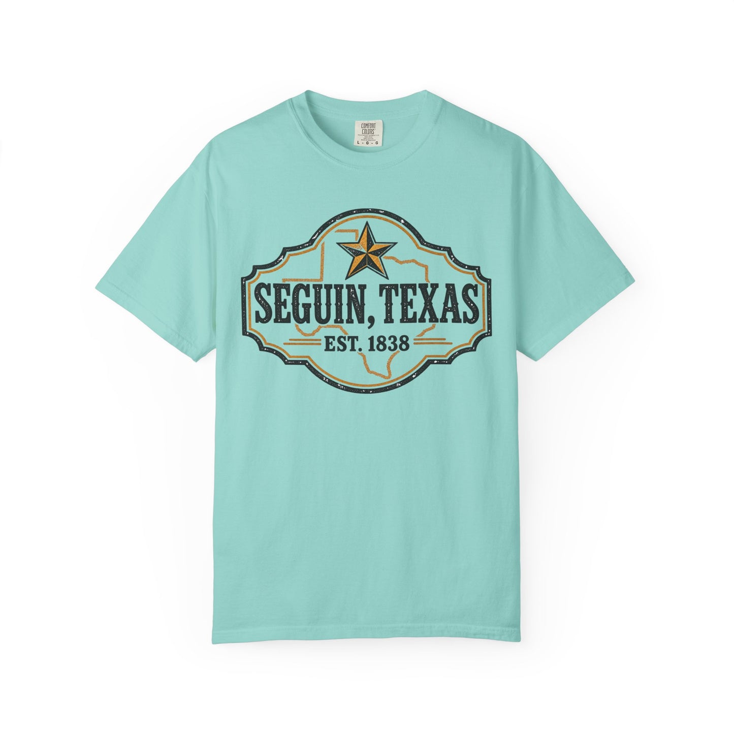 Seguin, Texas Vintage Badge T-Shirt — Est. 1838 Cotton Tee