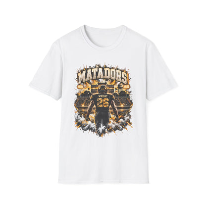 Matadors Football Player Graphic T-Shirt — Team Jersey Number 26 Fan Tee