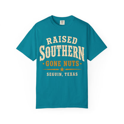 Raised Southern "Gone Nuts" T-Shirt — Seguin, Texas Retro Country Tee