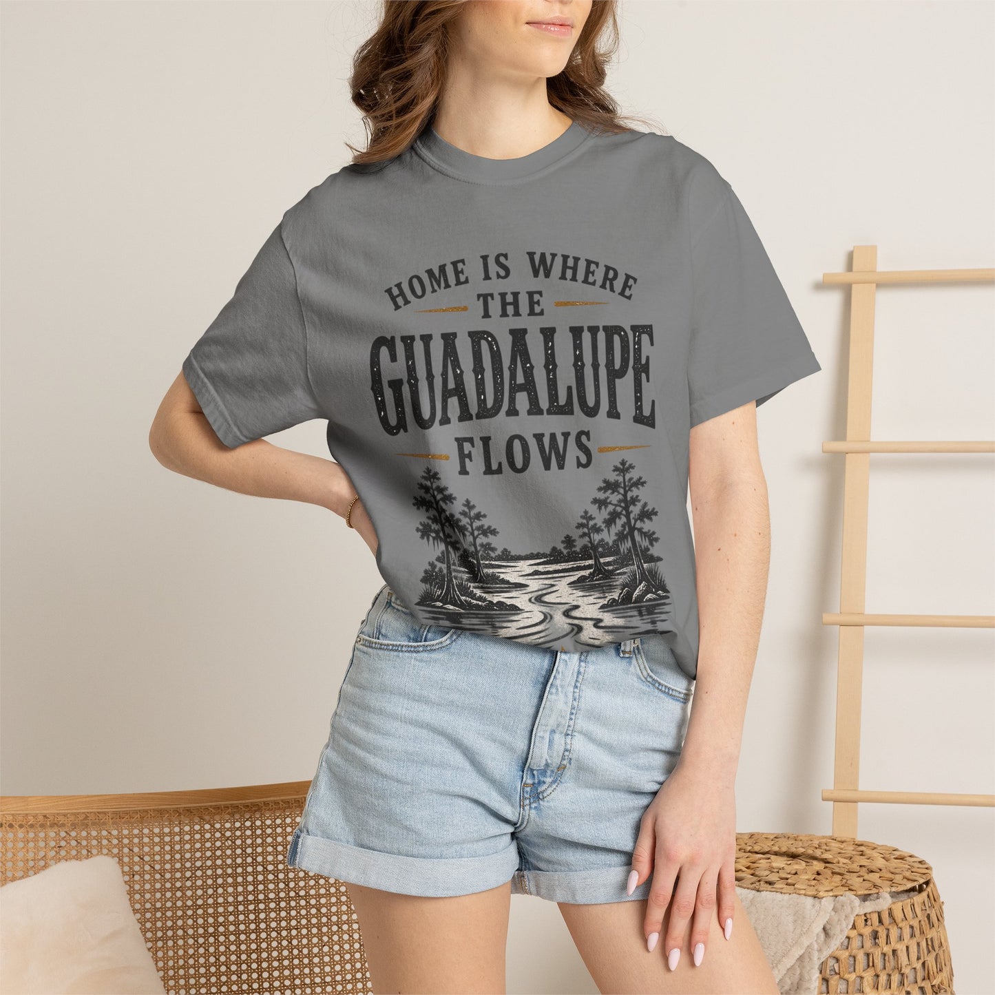 Guadalupe River T-Shirt — "Home Is Where The Guadalupe Flows" Vintage Outdoors Tee