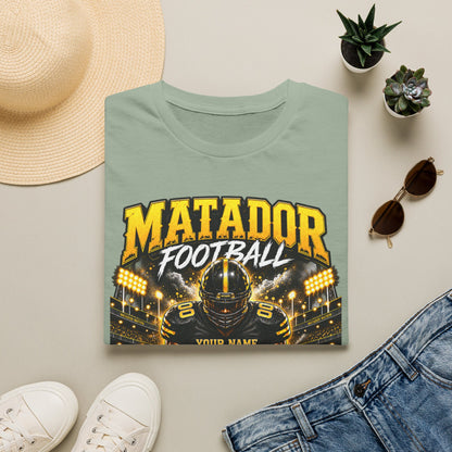 Custom Seguin Matador Football Player Tee | Personalized Name & Jersey Number