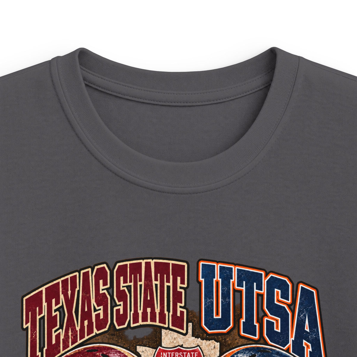 Kids Football Tee – I-35 Showdown Texas State vs UTSA Youth Game Shirt